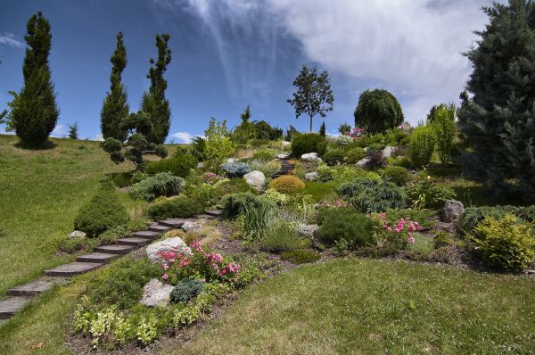 Steep Terrain Landscaping in Buford