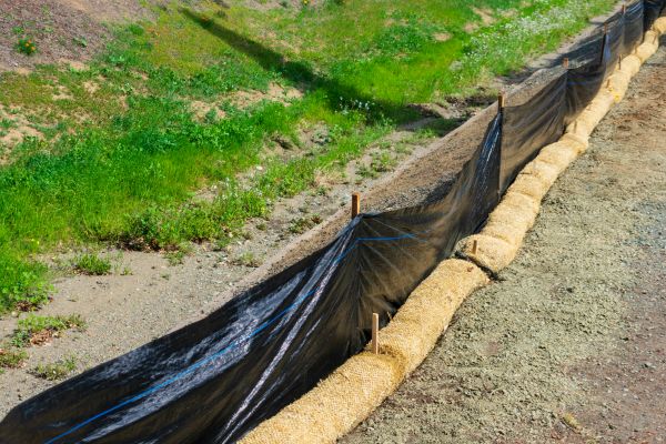 Straw Wattle Installation in Buford